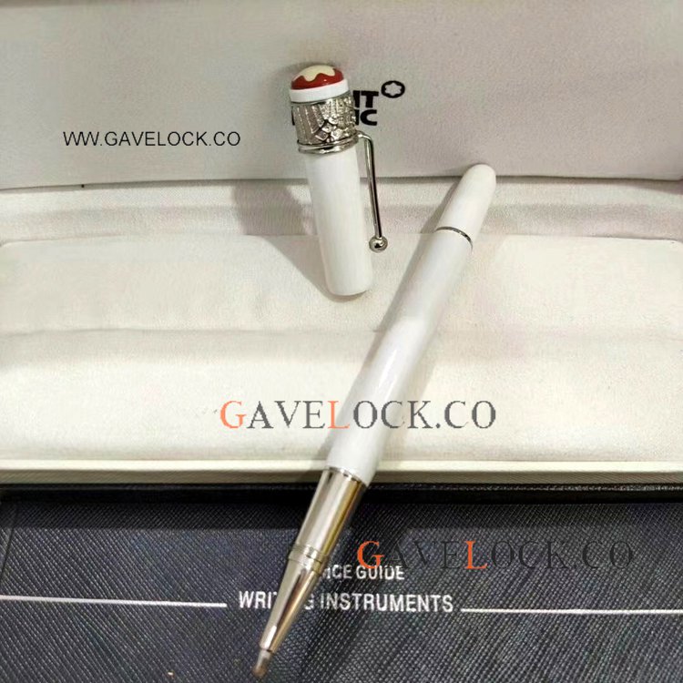 Clone Mont Blanc Spider Rollerball - White and Silver Clip